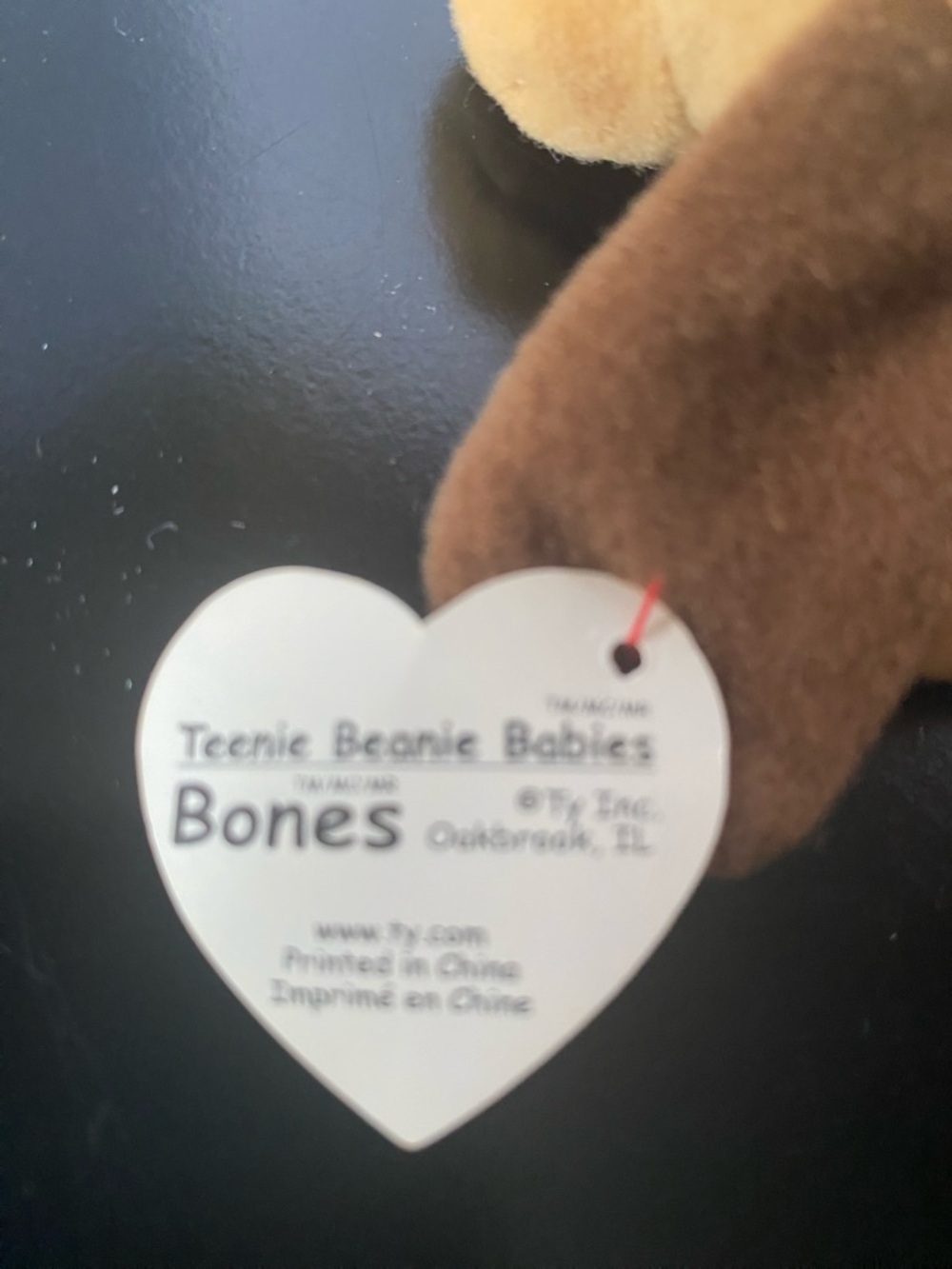 Ty Teenie Beanie Babies Bones Plush - Brown and Tan